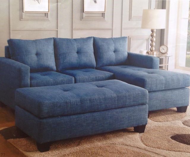 A blue sofa set